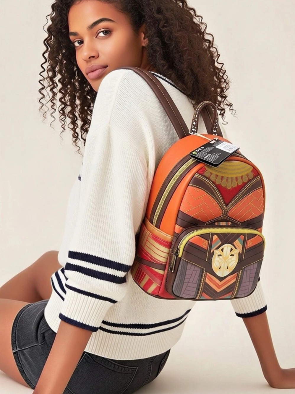 NWT Loungefly Marvel Black Panther Wakanda Forever Okoye Cosplay Mini Backpack